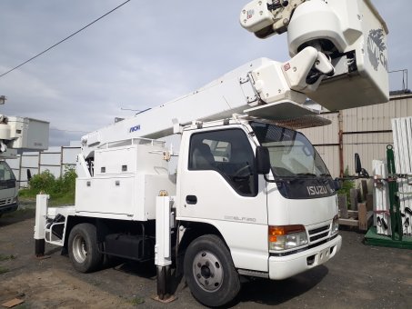 В НАЛИЧИИ!  Автовышка AICHI SH145,   максимальная рабочая высота 16м, на базе ISUZU ELF 1996г
